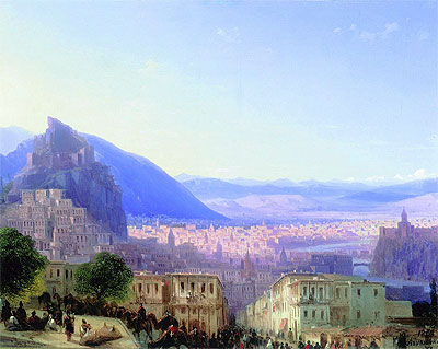 View of Tiflis, 1868 | Aivazovsky | Painting Reproduction