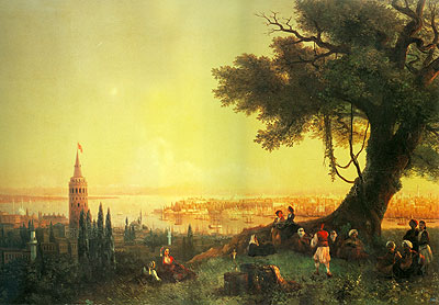 Constantinople, Galata and the Golden Horn, 1846 | Aivazovsky | Painting Reproduction