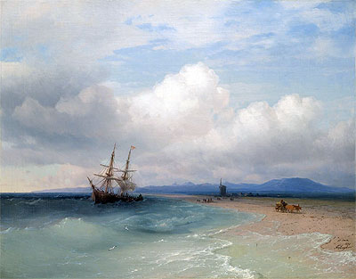 Shipping Along the Crimean Coast, 1872 | Aivazovsky