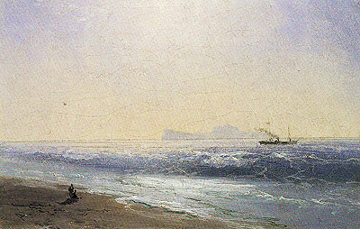 View of Capri, 1895 | Aivazovsky | Gemälde Reproduktion
