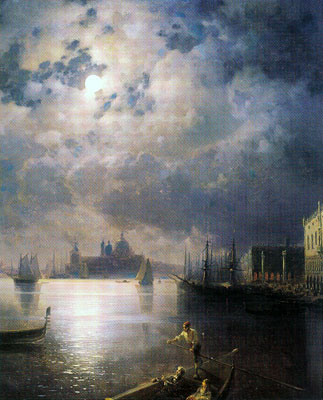 Byron in Venice, n.d. | Aivazovsky | Gemälde Reproduktion