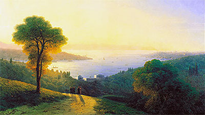 Constantinople from Topkapi, 1874 | Aivazovsky | Gemälde Reproduktion