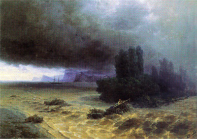 Flood in Sudak, 1897 | Aivazovsky | Gemälde Reproduktion