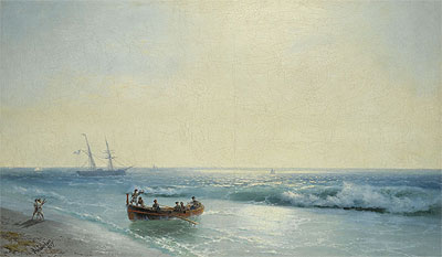 Sailors Coming Ashore, 1897 | Aivazovsky | Gemälde Reproduktion