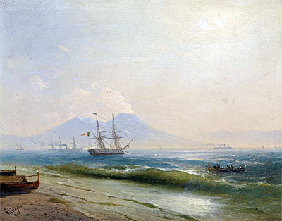 View of Mount Vesuvius, 1878 | Aivazovsky | Painting Reproduction