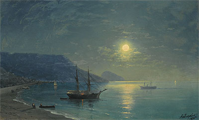 Abends auf der Krim, 1895 | Aivazovsky | Gemälde Reproduktion