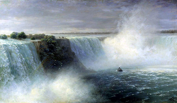 Ansicht von Niagara Falls, 1892 | Aivazovsky | Gemälde Reproduktion