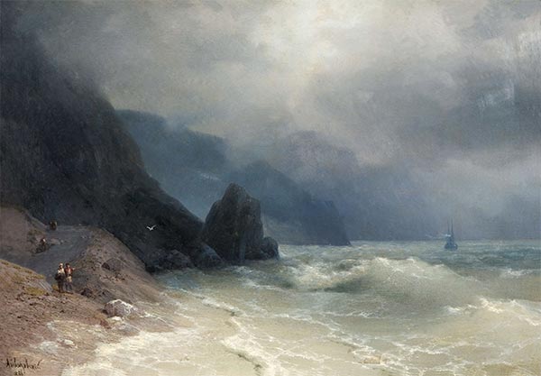 Meeresstrand, 1886 | Aivazovsky | Gemälde Reproduktion