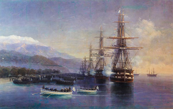 Landing in Subash, 1880s | Aivazovsky | Painting Reproduction