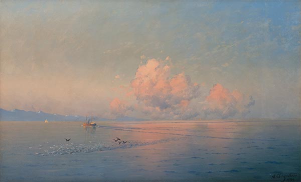 Calm off the Crimean Coast, 1899 | Aivazovsky | Painting Reproduction