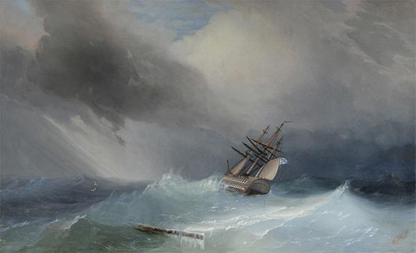 Storm, 1851 | Aivazovsky | Painting Reproduction