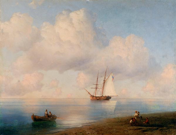 Black Sea View, 1873 | Aivazovsky | Painting Reproduction