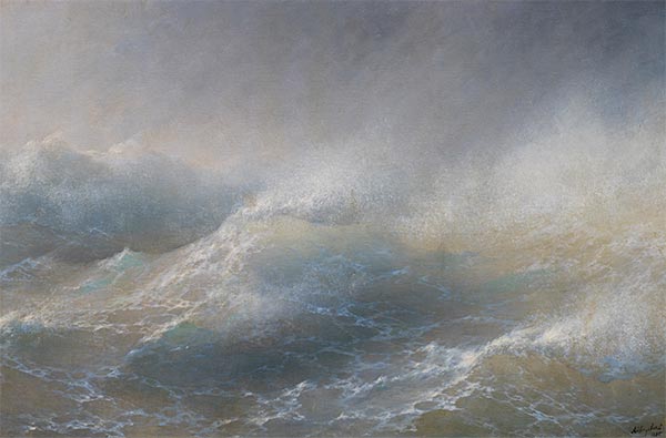 Seeblick. Wellen, 1895 | Aivazovsky | Gemälde Reproduktion