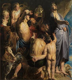 Moses Beats Water from the Rock | Jacob Jordaens | Painting Reproduction