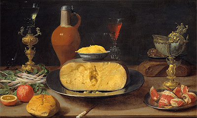 Breakfast Piece with Cheese and Goblets, n.d. by Jacob Fopsen van Es | Painting Reproduction