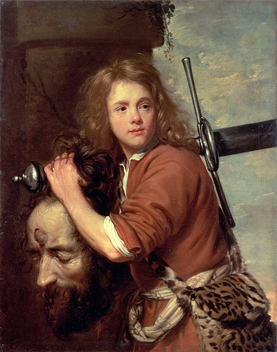 David Bearing the Head of Goliath, 1643 by Jacob van Oost | Painting Reproduction