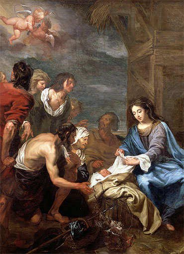The Adoration of the Shepherds, n.d. by Jacob van Oost | Painting Reproduction