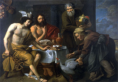 Mercury and Jupiter in the House of Philemon and Baucis, undated | Jacob van Oost | Painting Reproduction