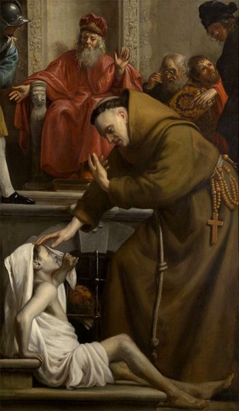 Saint Antony raising a Man from the Dead, c.1640/50 | Jacob van Oost | Painting Reproduction