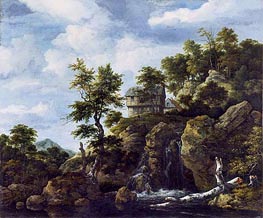 Rocky Landscape, c.1650 von Ruisdael | Gemälde-Reproduktion