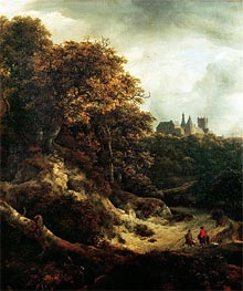 Castle at Bentheim, 1651 by Ruisdael | Painting Reproduction