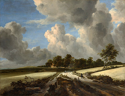 Wheat Fields, c.1670 | Ruisdael | Painting Reproduction