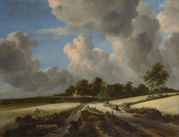 Wheat Fields, c.1670 by Ruisdael | Painting Reproduction