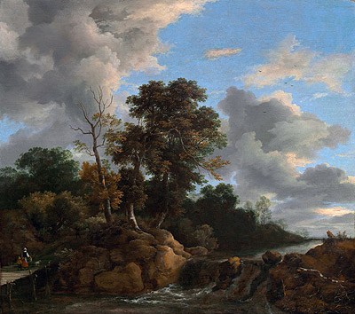 Landscape, c.1670 by Ruisdael | Painting Reproduction