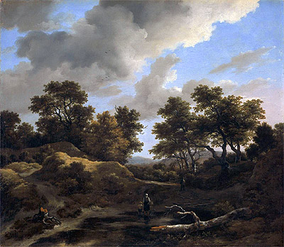 Hills and Woods, c.1660/70 by Ruisdael | Painting Reproduction