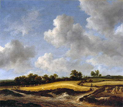 Landscape with a Wheatfield, c.1655/65 | Ruisdael | Painting Reproduction