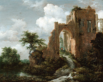 Eingangstor der Burg Brederode, c.1655 von Ruisdael | Gemälde-Reproduktion