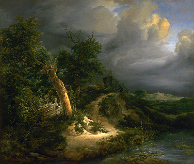 Sturm auf den Dünen, n.d. von Ruisdael | Gemälde-Reproduktion