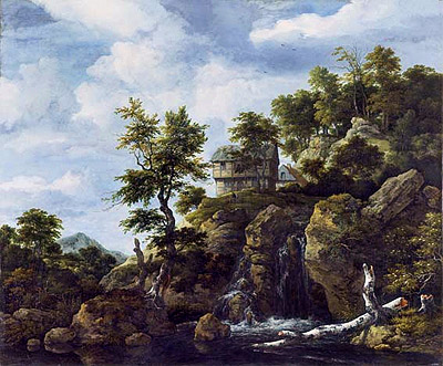 Felsenlandschaft, c.1650 von Ruisdael | Gemälde-Reproduktion