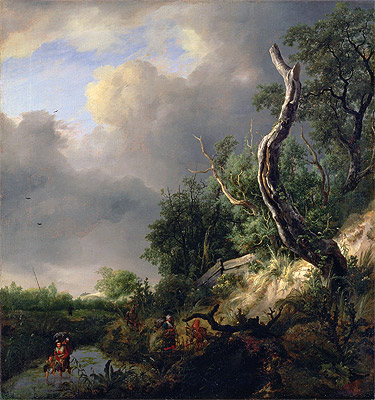 Die Dünen bei Haarlem, n.d. von Ruisdael | Gemälde-Reproduktion