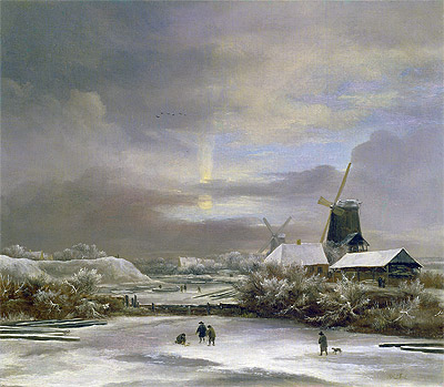 Winterlandschaft, n.d. von Ruisdael | Gemälde-Reproduktion