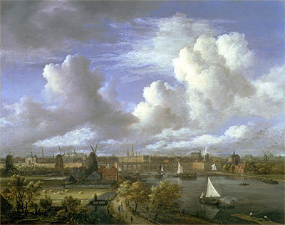 View on the Amstel Looking Towards Amsterdam | Ruisdael | Painting Reproduction