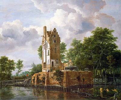 View of Kostverloren Castle on the Amstel, undated | Ruisdael | Painting Reproduction