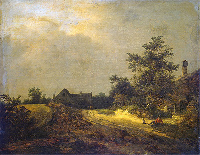 Peasant Cottages in Dunes, 1647 | Ruisdael | Painting Reproduction