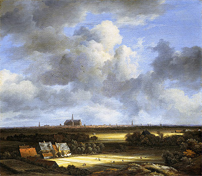 Ansicht von Haarlem mit Bleichfeldern, c.1670/75 | Ruisdael