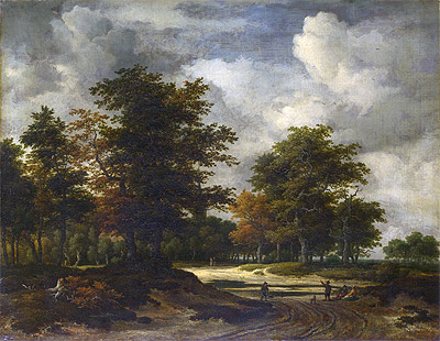 A Road Leading into a Wood, c.1665/60 | Ruisdael | Painting Reproduction