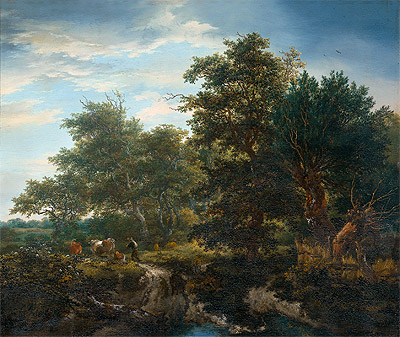 Forest Landscape, 1653 by Ruisdael | Painting Reproduction