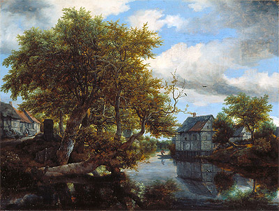 The Great Pool, 1652 by Ruisdael | Painting Reproduction