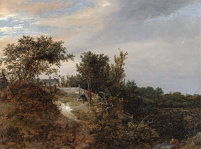 A Landscape with a Stream, 1647 | Ruisdael | Painting Reproduction