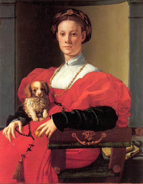 Bildnis einer Dame in Rot, c.1532/33 | Pontormo | Gemälde Reproduktion