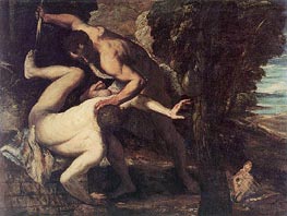 The Murder of Abel, c.1551/52 von Tintoretto | Gemälde-Reproduktion