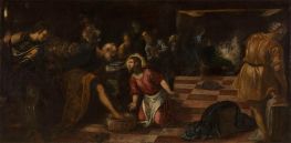 Christ washing the Feet of the Disciples, c.1575/80 by Tintoretto | Painting Reproduction