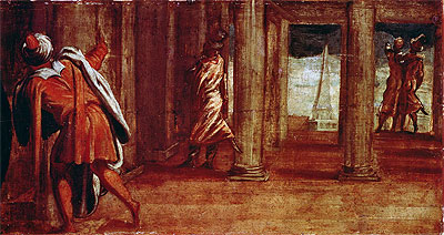 The Prostration of Bathsheba, c.1548 | Tintoretto | Gemälde Reproduktion