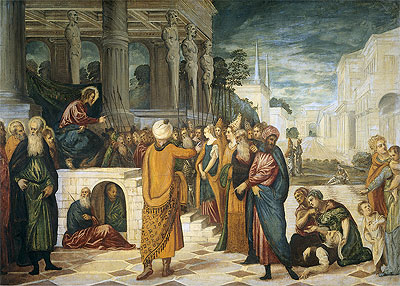 Christus und die bezauberte Frau | Tintoretto | Gemälde Reproduktion