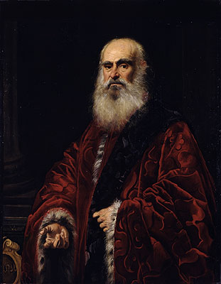 Porträt eines venezianischen Patriziers | Tintoretto | Gemälde Reproduktion
