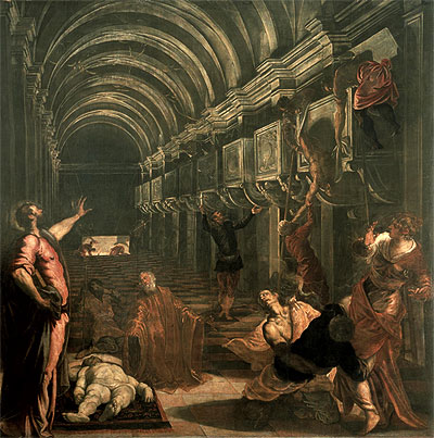 The Finding of the Body of St. Mark, c.1562/66 | Tintoretto | Gemälde Reproduktion